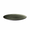 Asia Bord 21 cm groen/mat zwart